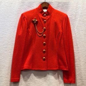 Exquisite Orange St John 2 piece skirt suit